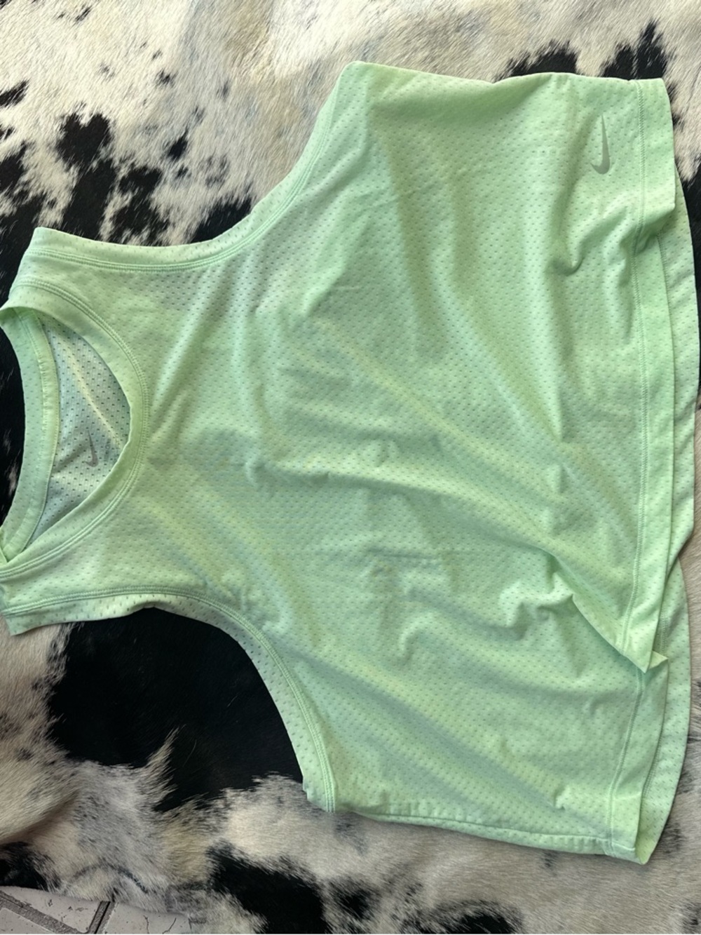 Nike Light Mint Green Perforated Racerback Tank
